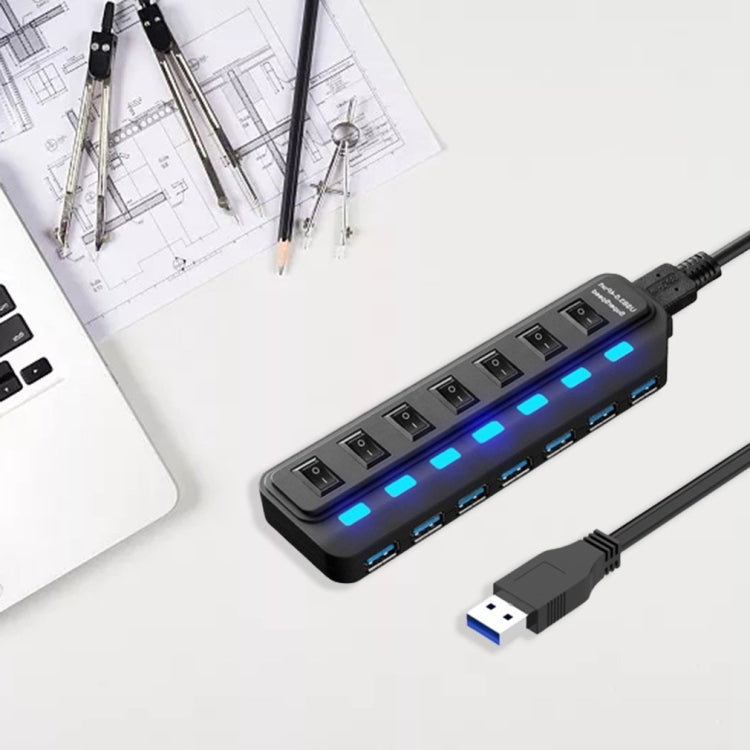 7 Ports USB 3.0 HUB Independent Switching Splitter by buy2fix