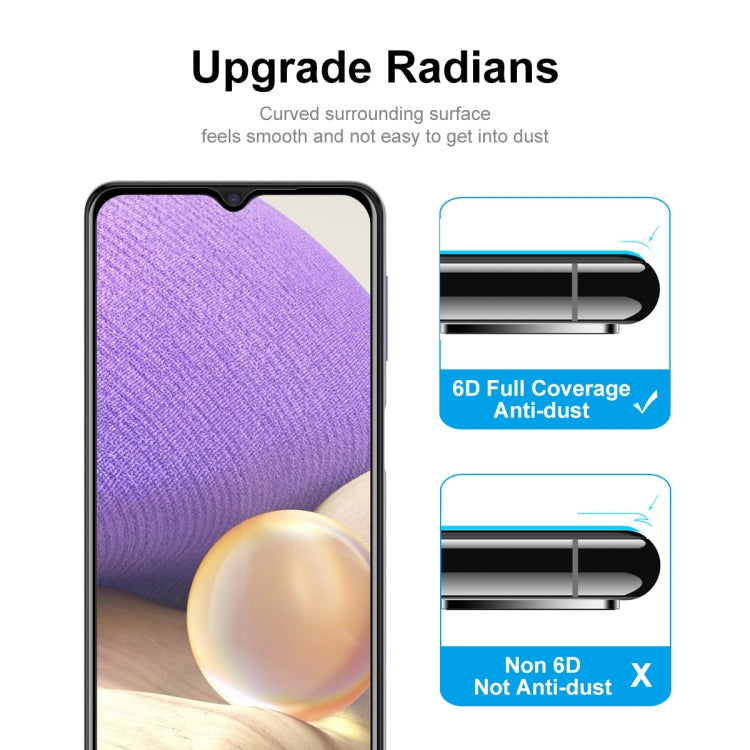 For Samsung Galaxy A32 5G 2 PCS ENKAY Hat-Prince Full Glue Tempered Glass 6D Full Coverage Anti-scratch Protector - Galaxy Tempered Glass by ENKAY | Online Shopping UK | buy2fix
