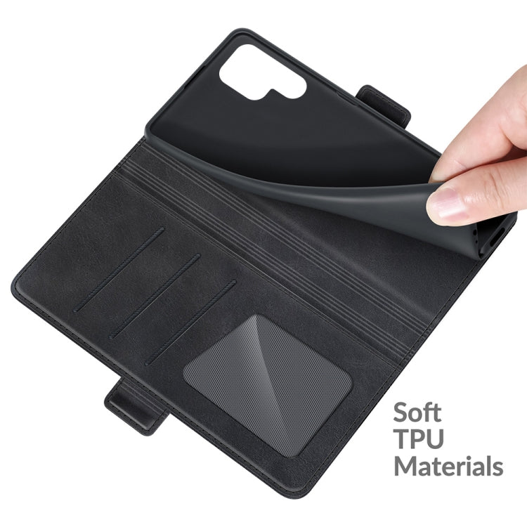 For Samsung Galaxy S22 Ultra 5G Dual-side Magnetic Buckle Horizontal Flip Leather Case with Holder & Card Slots & Wallet(Black) - Galaxy S22 Ultra 5G Cases by buy2fix | Online Shopping UK | buy2fix