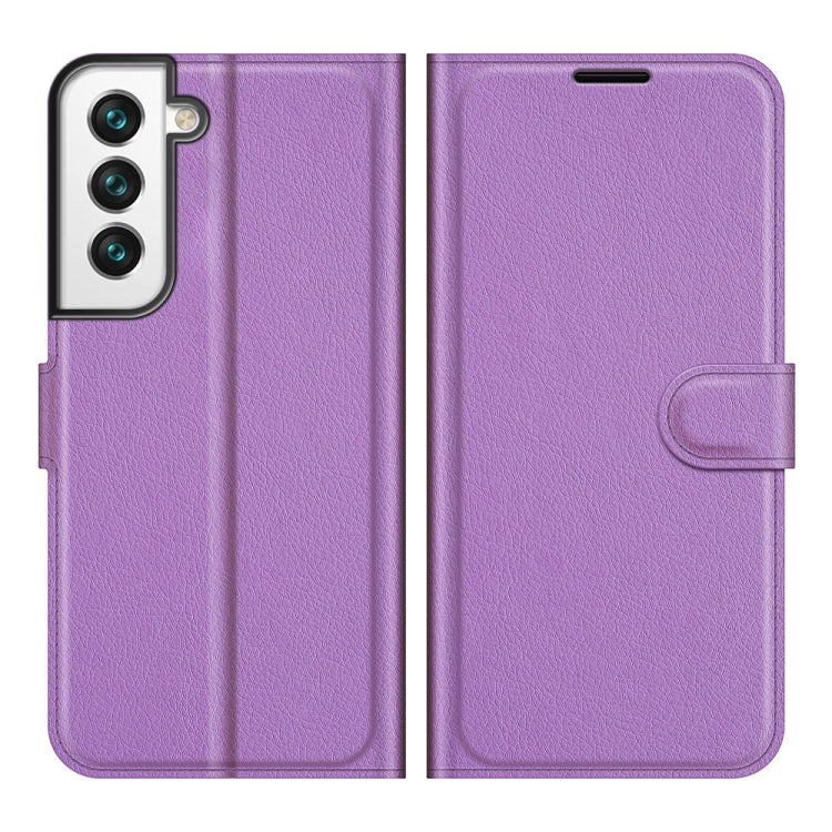 For Samsung Galaxy S22+ 5G Litchi Texture Horizontal Flip Protective Case with Holder & Card Slots & Wallet(Purple) - Galaxy S22+ 5G Cases by buy2fix | Online Shopping UK | buy2fix