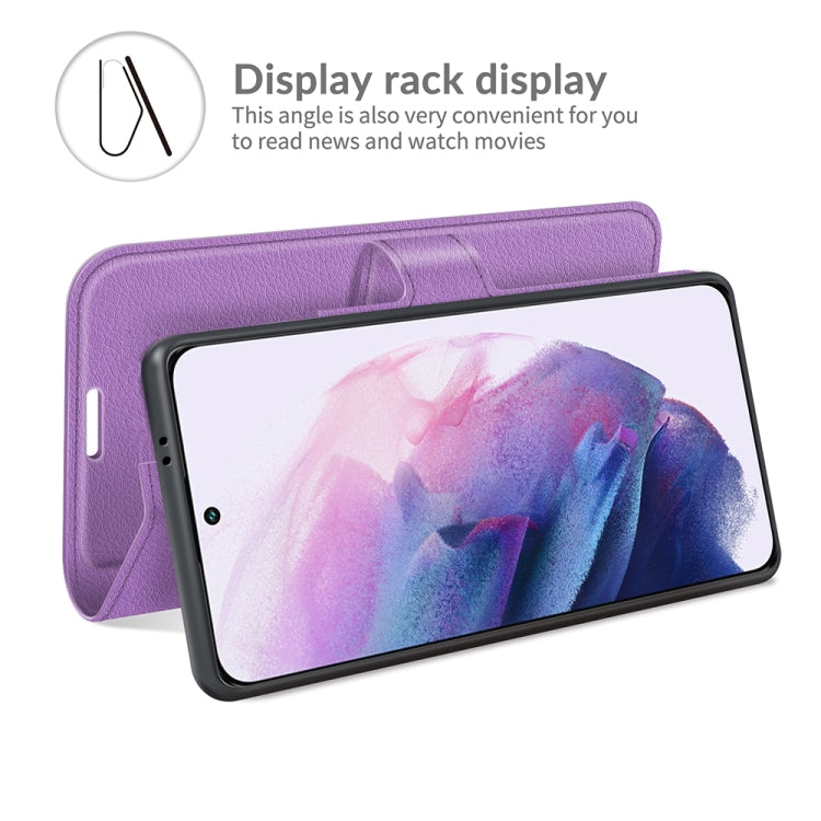 For Samsung Galaxy S22+ 5G Litchi Texture Horizontal Flip Protective Case with Holder & Card Slots & Wallet(Purple) - Galaxy S22+ 5G Cases by buy2fix | Online Shopping UK | buy2fix