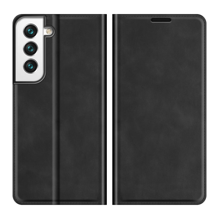 For Samsung Galaxy S22 5G Retro-skin Business Magnetic Suction Leather Case with Holder & Card Slots & Wallet(Black) - Galaxy S22 5G Cases by buy2fix | Online Shopping UK | buy2fix