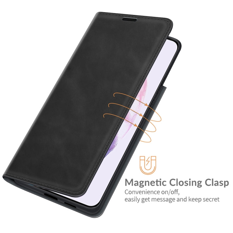For Samsung Galaxy S22 5G Retro-skin Business Magnetic Suction Leather Case with Holder & Card Slots & Wallet(Black) - Galaxy S22 5G Cases by buy2fix | Online Shopping UK | buy2fix