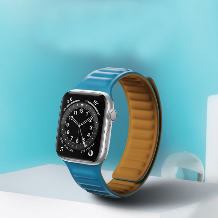 Silicone Magnetic Strap Watch Band For Apple Watch Series 9&8&7 41mm / SE 3&SE 2&6&SE&5&4 40mm / 3&2&1 38mm(Gray) by buy2fix