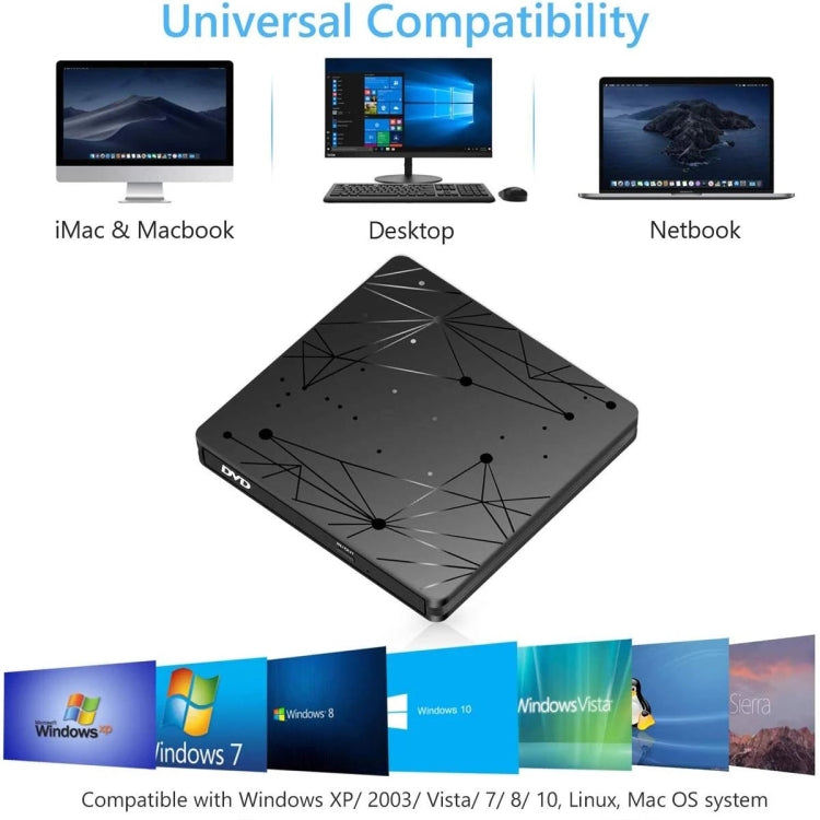 External USB 3.0 Portable DVD RW Reader Optical Drive Reader by buy2fix