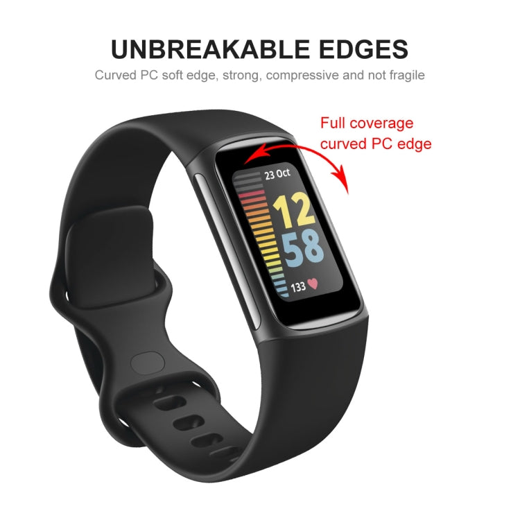 For Fitbit Charge 5 / Charge 6 ENKAY Hat-Prince 3D Curved Edge PC Edge PMMA HD Screen Film - Screen Protector by ENKAY | Online Shopping UK | buy2fix
