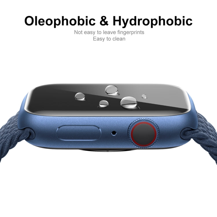 2 PCS ENKAY Hat-Prince 3D Curved Edge Full Coverage Full Tempered Glass HD Screen Protector Film For Apple Watch Series 7 45mm(Transparent) - Screen Protector by ENKAY | Online Shopping UK | buy2fix