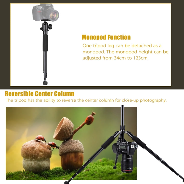 YUNTENG VCT-190 Aluminum Tripod Mount Monopod with Ball Head by YUNTENG
