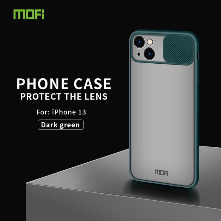 For iPhone 13 MOFI Translucent Frosted PC + TPU Phone Case(Green) - iPhone 13 Cases by MOFI | Online Shopping UK | buy2fix