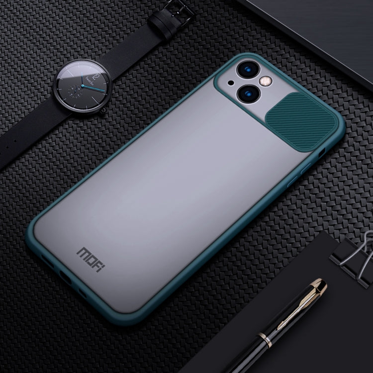 For iPhone 13 MOFI Translucent Frosted PC + TPU Phone Case(Green) - iPhone 13 Cases by MOFI | Online Shopping UK | buy2fix