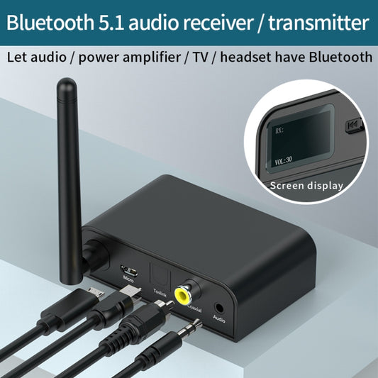 BT07 2 in 1Bluetooth 5.1 Audio Receiver & Transmitter Supports Fiber / Coaxial / 3.5mm by buy2fix