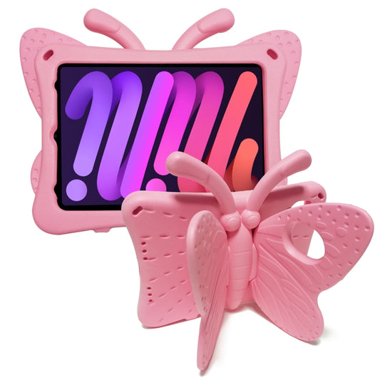 For iPad mini 6 / mini 2024 Butterfly Bracket EVA Shockproof Tablet Case(Pink) - iPad mini 6 Cases by buy2fix | Online Shopping UK | buy2fix
