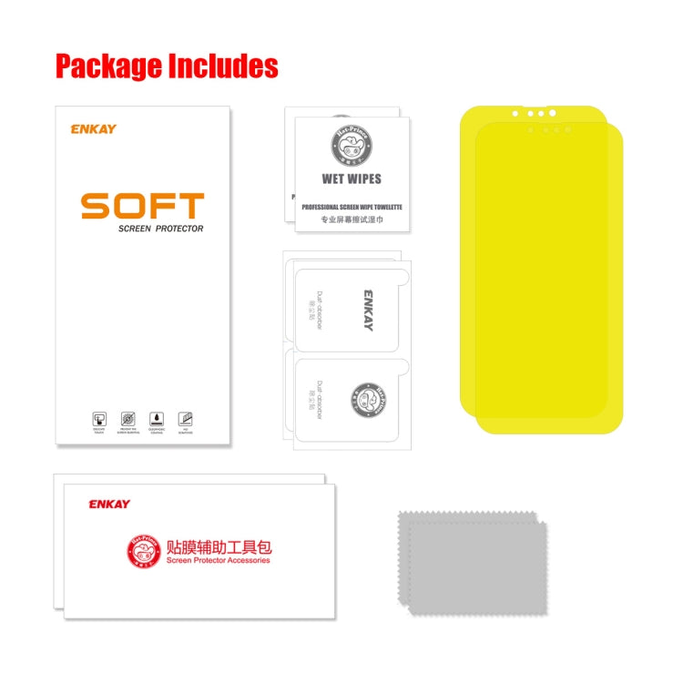2 PCS ENKAY Full Glue Explosion-proof Hydrogel Film For iPhone 13 / 13 Pro by ENKAY