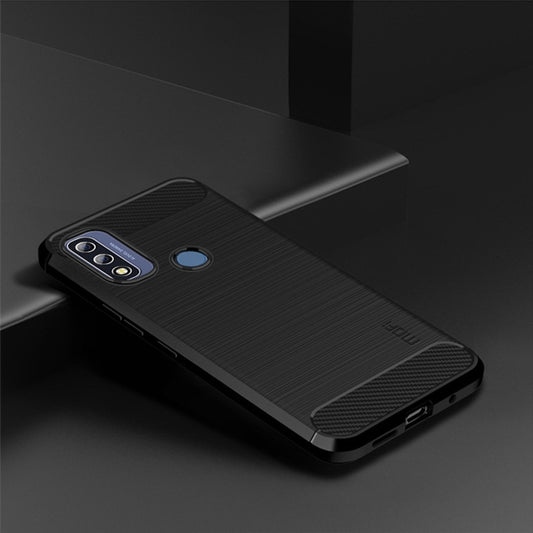 For Motorola Moto G Pure 2021 MOFI Gentleness Series Brushed Texture Carbon Fiber Soft TPU Case(Black) by MOFI