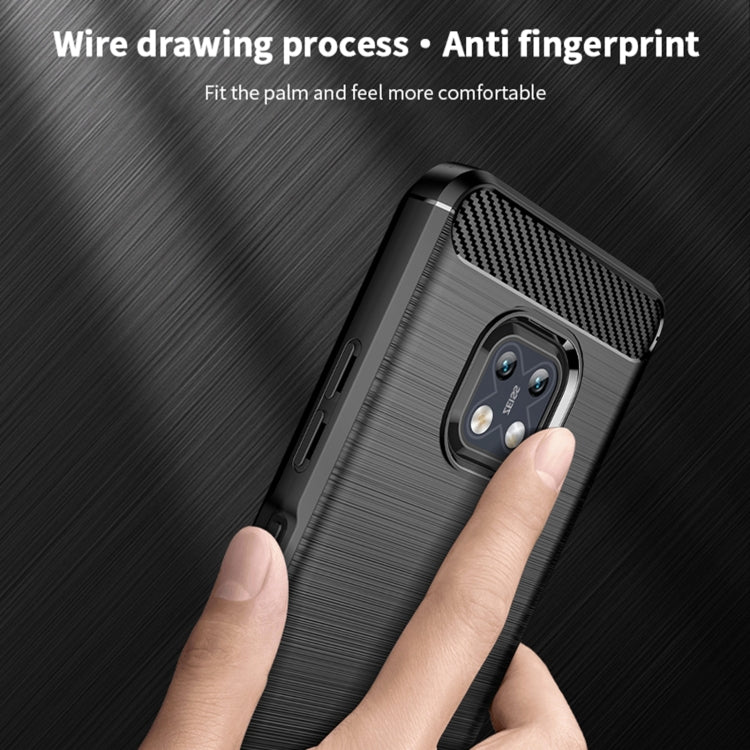 For Nokia XR20 MOFI Gentleness Series Brushed Texture Carbon Fiber Soft TPU Case(Black) - Nokia Cases by MOFI | Online Shopping UK | buy2fix