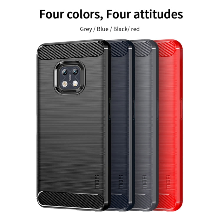 For Nokia XR20 MOFI Gentleness Series Brushed Texture Carbon Fiber Soft TPU Case(Gray) - Nokia Cases by MOFI | Online Shopping UK | buy2fix