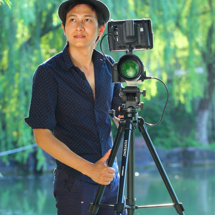 YUNTENG VCT-998 Aluminum Tripod Mount with Fluid Drag Head by YUNTENG