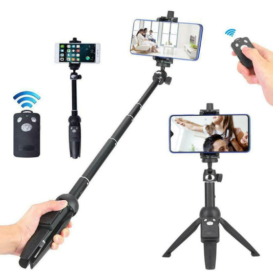 Yunteng YT-9928 3 in 1 Handheld Tripod, Monopod Selfie Stick, Bluetooth Remote Shutter for All Smartphones - Selfie Sticks by buy2fix | Online Shopping UK | buy2fix