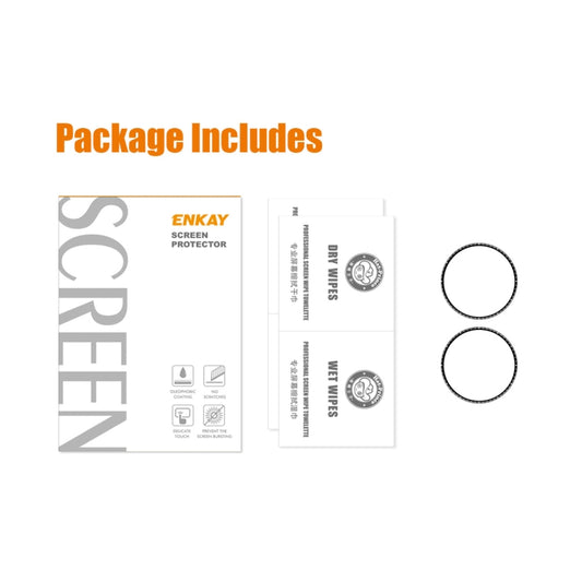 2 PCS For Huawei Watch GT Runner 46mm ENKAY Hat-Prince 3D Full Coverage Soft PC Curved Edge + PMMA HD Screen Protector Film by ENKAY