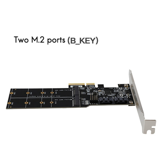 SATA3.0 PCIE3.0 to 2-port M.2 (B-KEY) Adapter Card by buy2fix