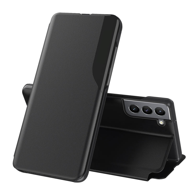 For Samsung Galaxy S22 5G Attraction Flip Holder Leather Phone Case(Black) - Galaxy S22 5G Cases by buy2fix | Online Shopping UK | buy2fix