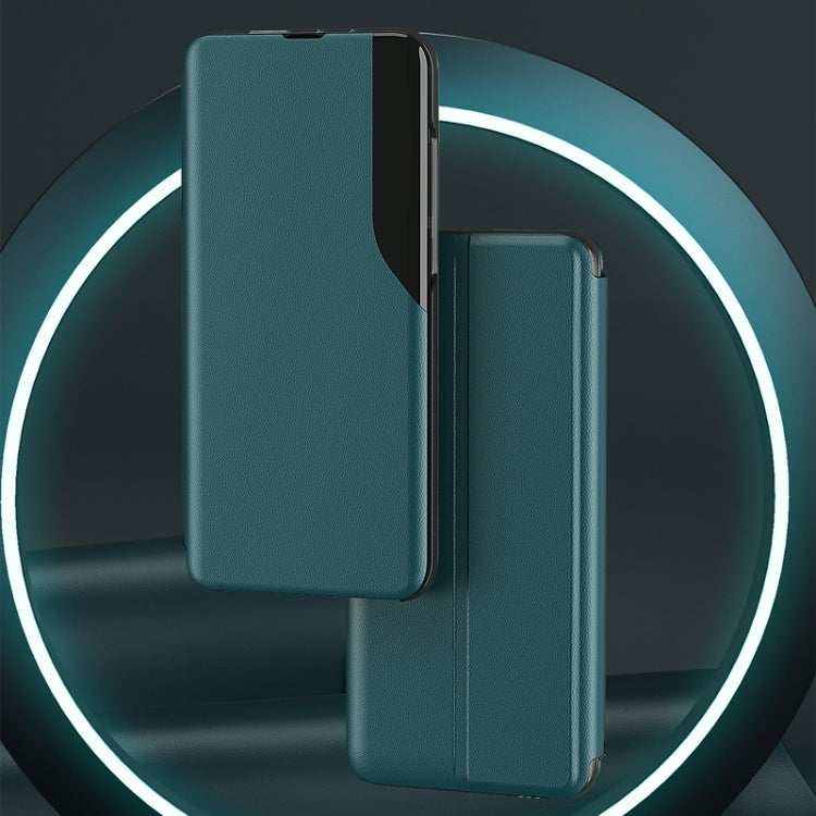 For Samsung Galaxy S22 5G Attraction Flip Holder Leather Phone Case(Blue) - Galaxy S22 5G Cases by buy2fix | Online Shopping UK | buy2fix