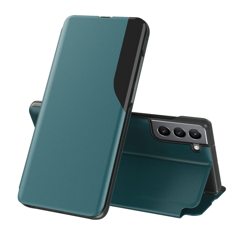For Samsung Galaxy S22 Plus 5G Attraction Flip Holder Leather Phone Case(Green) - Galaxy S22+ 5G Cases by buy2fix | Online Shopping UK | buy2fix