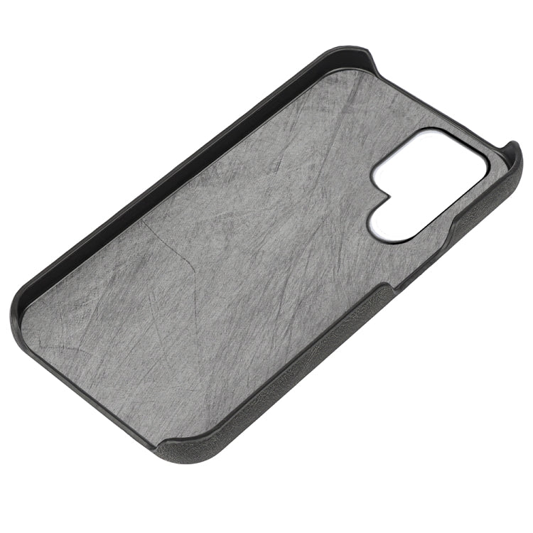 Ring Holder PU Phone Case For Samsung Galaxy S22 Ultra 5G(Black) - Galaxy S22 Ultra 5G Cases by buy2fix | Online Shopping UK | buy2fix