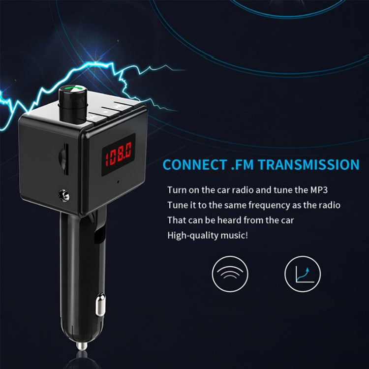 BS6 Wireless Car Bluetooth Aux Interface MP3 Player Swivel USB Port Charger - Bluetooth Car Kits by buy2fix | Online Shopping UK | buy2fix