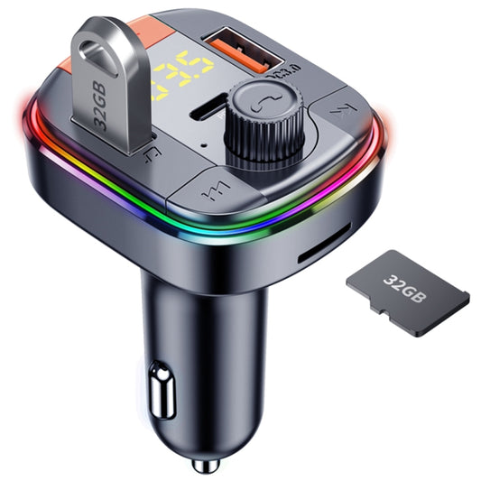 T832 Car Bluetooth FM Transmitter Colorful Light MP3 Player Powerful Quick Charger QC3.0 - Bluetooth Car Kits by buy2fix | Online Shopping UK | buy2fix