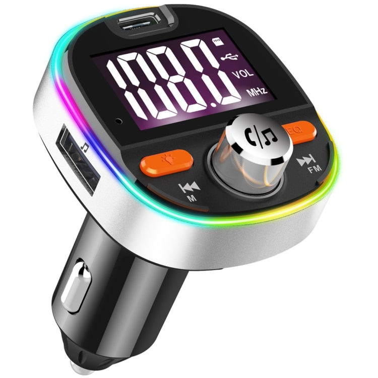 BC53 Wireless Car MP3 Player 5.0 FM Transmitter Colored Ambient Lights Hands-free Car Charger - Bluetooth Car Kits by buy2fix | Online Shopping UK | buy2fix