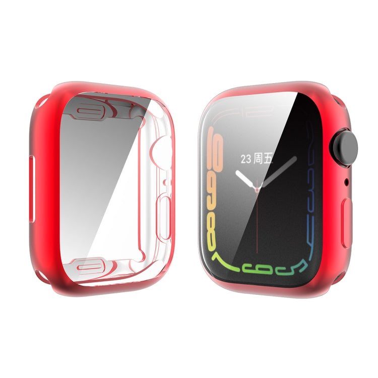 For Apple Watch Series 8 / 7 41mm ENKAY Hat-Prince Electroplated TPU Case(Red) - Watch Cases by ENKAY | Online Shopping UK | buy2fix