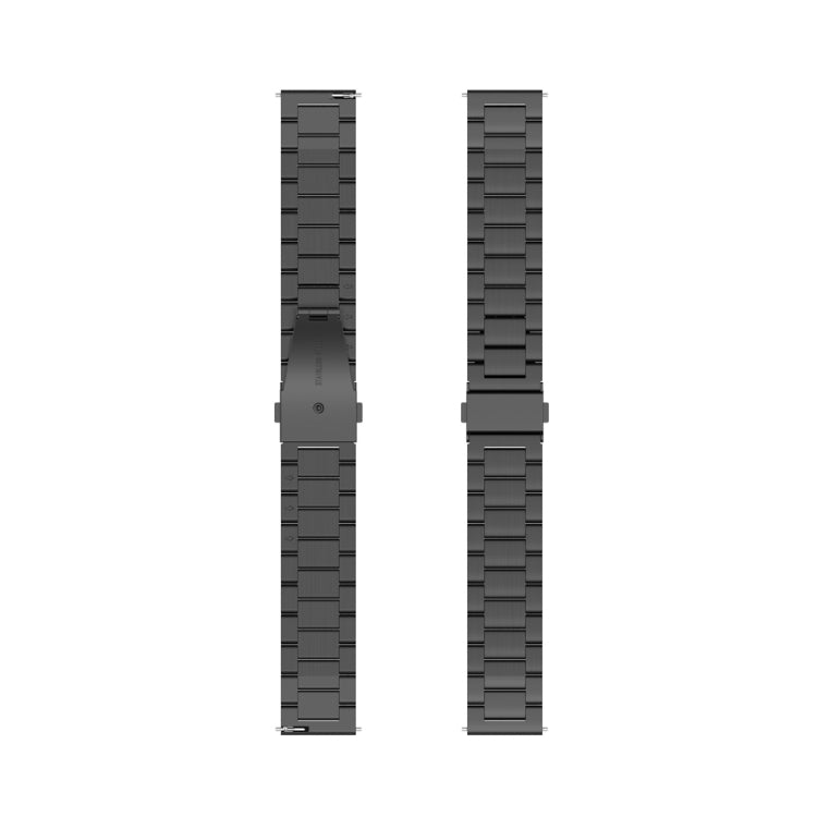 For Huawei Watch GT Runner / Watch GT 3 46mm Three Bead Stainless Steel Watch Band (Silver Black) by buy2fix