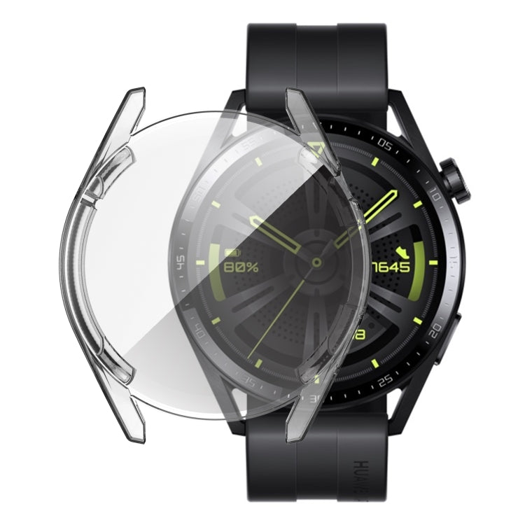 For Huawei Watch GT 3 46mm Fully Surrounded TPU Case with Protective Film(Black) - Watch Cases by buy2fix | Online Shopping UK | buy2fix