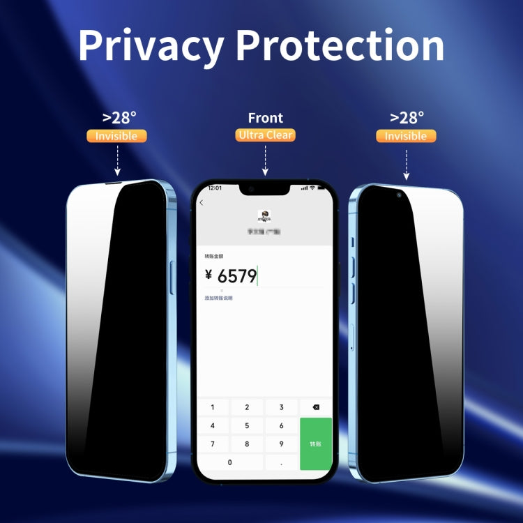 For iPhone 11 / XR ENKAY Quick Stick Anti-peeping Tempered Glass Film - iPhone 11 Tempered Glass by ENKAY | Online Shopping UK | buy2fix