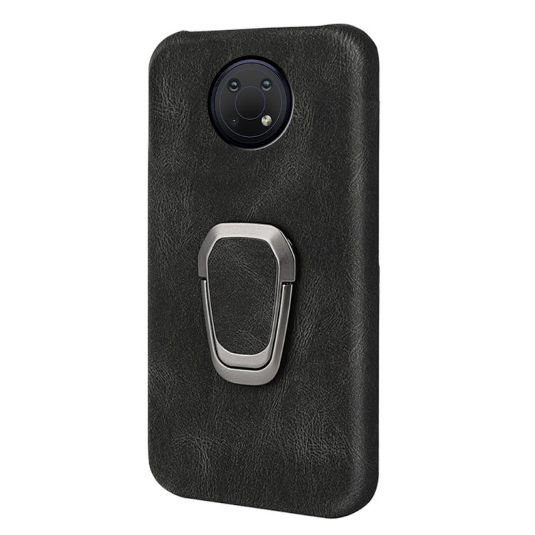 For Nokia G10 Ring Holder PU Phone Case(Black) - Nokia Cases by buy2fix | Online Shopping UK | buy2fix