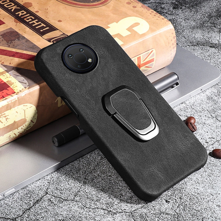 For Nokia G10 Ring Holder PU Phone Case(Black) - Nokia Cases by buy2fix | Online Shopping UK | buy2fix