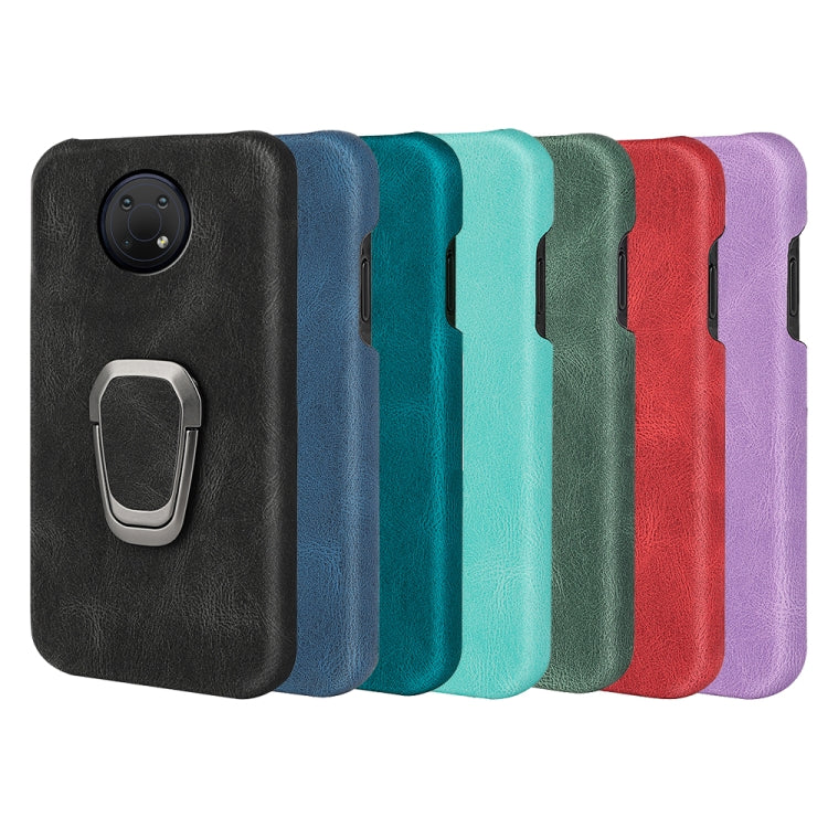 For Nokia G10 Ring Holder PU Phone Case(Black) - Nokia Cases by buy2fix | Online Shopping UK | buy2fix