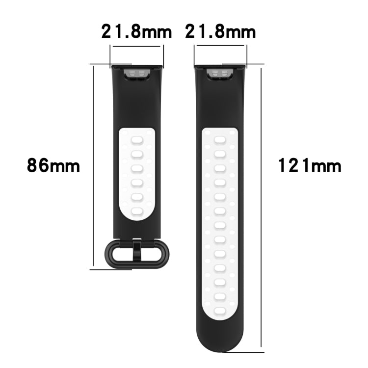 For Xiaomi Redmi Watch 2 Lite Two-Color Mixed Silicone Watch Band(Cyan+White) - Watch Bands by buy2fix | Online Shopping UK | buy2fix