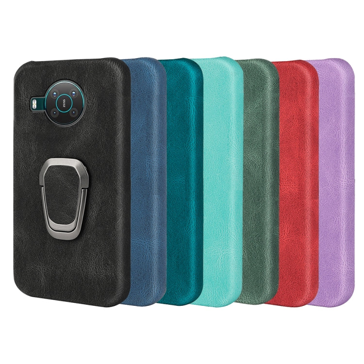 For Nokia X10 / X20 Ring Holder PU Phone Case(Mint Green) - Nokia Cases by buy2fix | Online Shopping UK | buy2fix