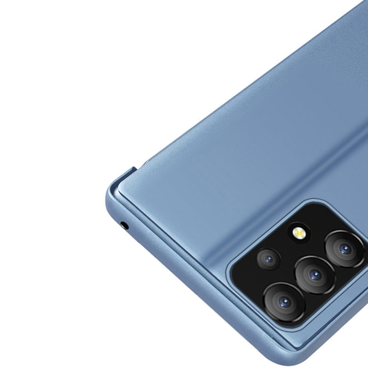 For Samsung Galaxy A53 5G Plated Mirror Flip Leather Case with Holder(Purple Blue) - Galaxy Phone Cases by buy2fix | Online Shopping UK | buy2fix