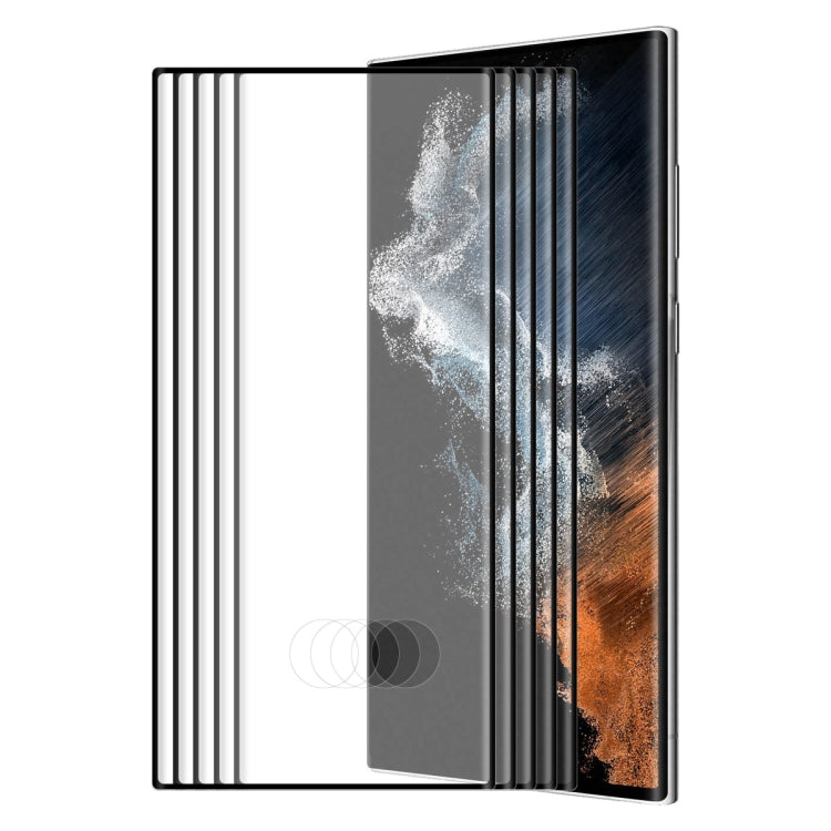 For Samsung Galaxy S22 Ultra 5pcs ENKAY 3D Curved Hot Bending Tempered Glass Full Film, Hole Unlock - Galaxy Tempered Glass by ENKAY | Online Shopping UK | buy2fix