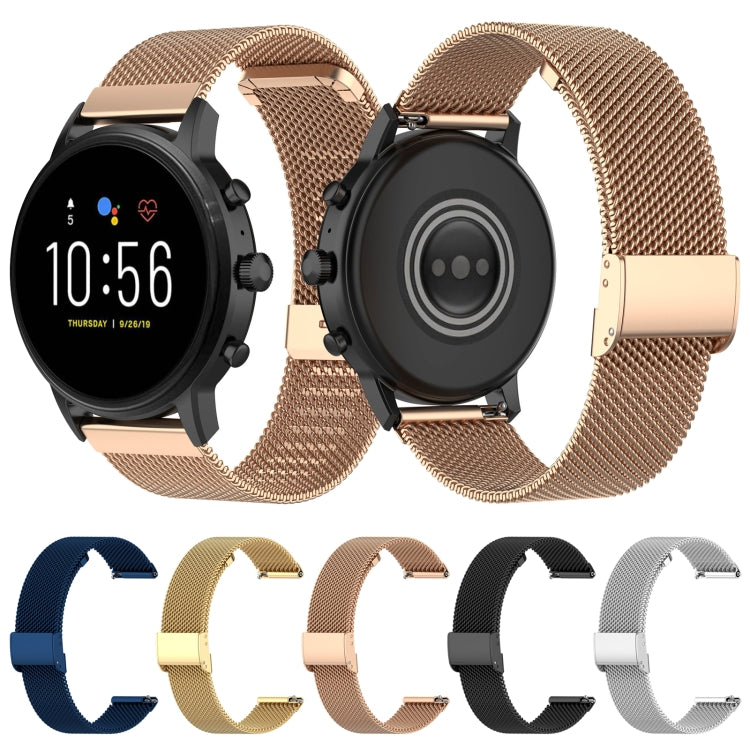 For Huawei Watch 3 Milan Metal Steel Mesh Buckle Watch Band(Blue) by buy2fix