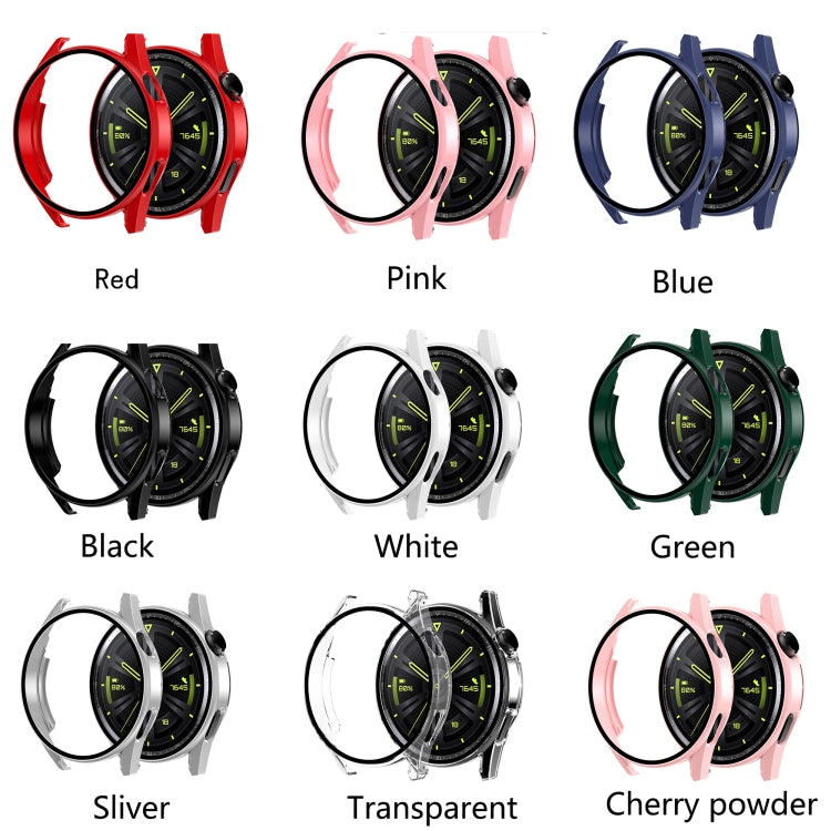 Tempered Glass Film Oil Spray Matte PC Case For Huawei GT3 46mm(Transparent) - Watch Cases by buy2fix | Online Shopping UK | buy2fix