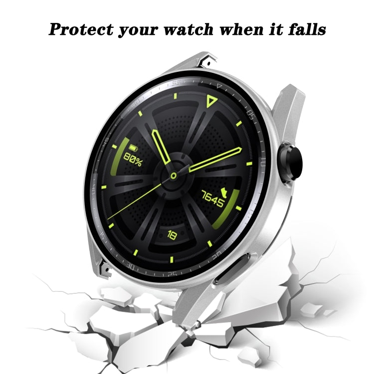 Tempered Glass Film Oil Spray Matte PC Case For Huawei GT3 46mm(Transparent) - Watch Cases by buy2fix | Online Shopping UK | buy2fix