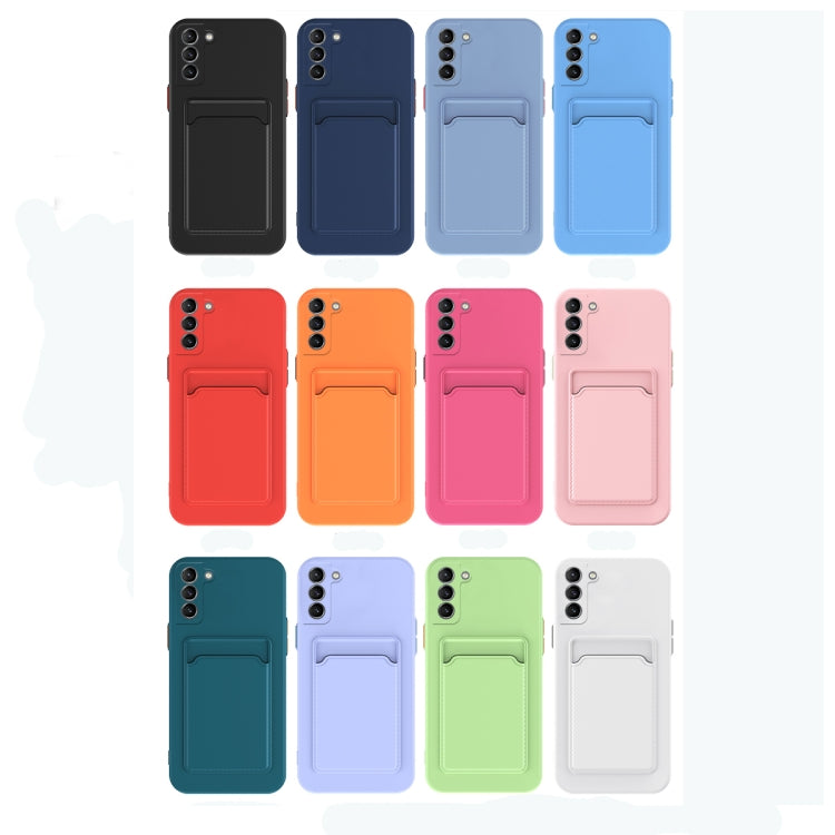 For Samsung Galaxy S22+ 5G Skin Feel Card Contrast Color Button TPU Phone Case(Black) - Galaxy S22+ 5G Cases by buy2fix | Online Shopping UK | buy2fix