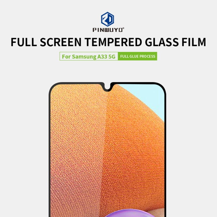 For Samsung Galaxy A33 5G PINWUYO 9H 2.5D Tempered Glass Full Film(Black) - Galaxy Tempered Glass by PINWUYO | Online Shopping UK | buy2fix