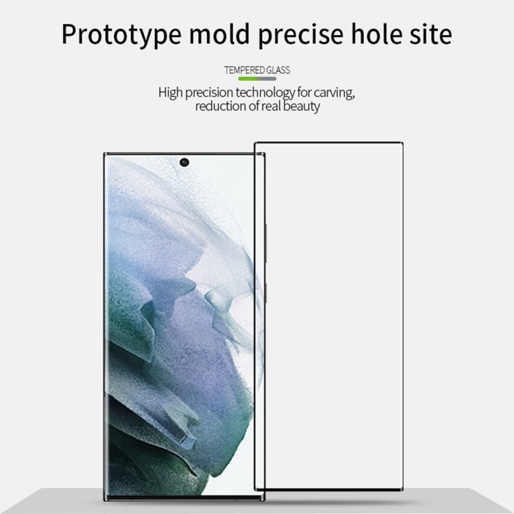 For Samsung Galaxy S22 Ultra 5G MOFI 9H 3D Hot Bend Explosion-Proof Tempered Glass Full Film(Black) - Galaxy Tempered Glass by MOFI | Online Shopping UK | buy2fix