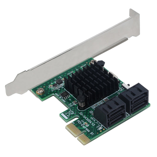 PCI Express 4 Port PCI-E X1/X4/X8/X16 Converter PCIE to SATA Expansion Adapter by buy2fix