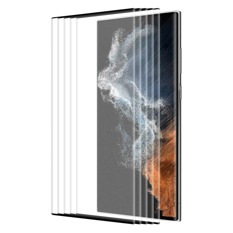 For Samsung Galaxy S22 Ultra 5pcs ENKAY 3D Hot Bending Explosion-proof Full Tempered Glass Film - Galaxy Tempered Glass by ENKAY | Online Shopping UK | buy2fix